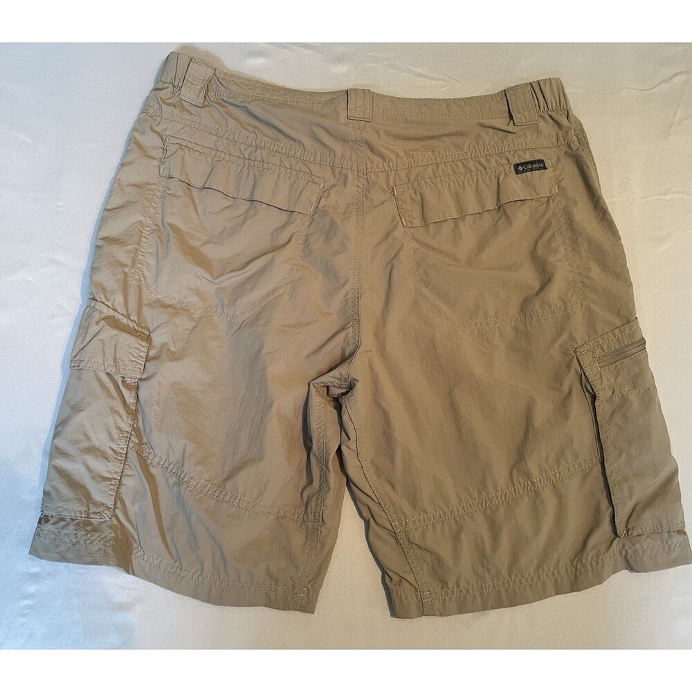 Columbia Shorts Mens Size 36”X 10” Brown Zip Pocket Stretch Sides - Picture 2 of 8